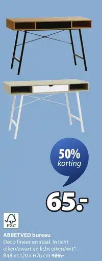 Jysk Abbetved bureau aanbieding