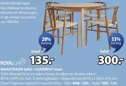 Jysk Marstrand tafel aanbieding