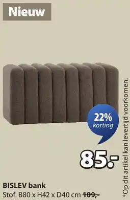 Jysk Bislev bank aanbieding