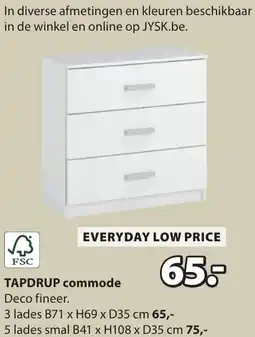 Jysk Tapdrup commode aanbieding