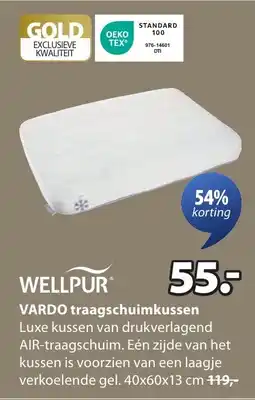 Jysk Wellpur Vardo Traagschuimkussen aanbieding