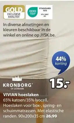 Jysk Vivian Hoeslaken aanbieding