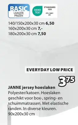 Jysk Janne Jersey Hoeslaken aanbieding