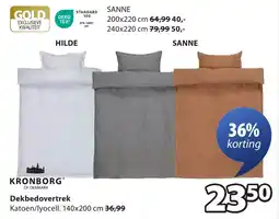Jysk Kronborg Dekbedovertrek aanbieding