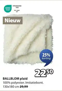 Jysk Ballblom Plaid aanbieding