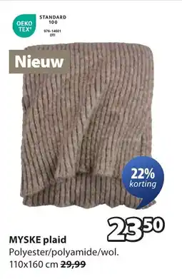 Jysk Myske Plaid aanbieding