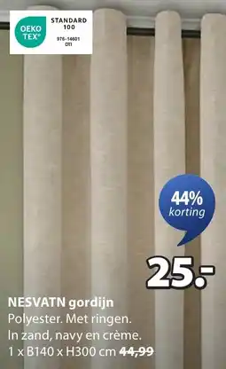 Jysk Nesvatn Gordijn aanbieding
