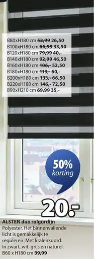 Jysk Alsten Duo Rolgordijn aanbieding