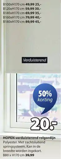 Jysk Hopen Verduisterend Rolgordijn aanbieding