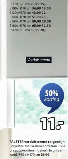 Jysk Falster Verduisterend Rolgordijn aanbieding