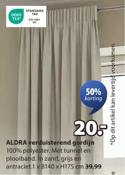 Jysk Aldra Verduisterend Gordijn aanbieding