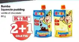 Spar Bumba Squeezie pudding aanbieding