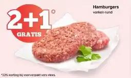 Spar Hamburgers varken-rund aanbieding