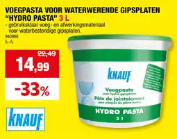 Hubo Voegpasta voor waterwerende gipsplaten HYDRO PASTA aanbieding