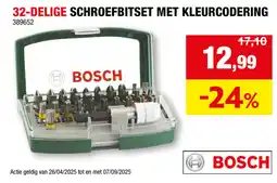 Hubo BOSCH 32-delige schroefbitset met kleurcodering aanbieding