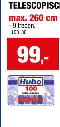 Hubo Telescopische ladder aanbieding