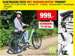 Hubo Elektrische fiets met voorwielmotor Premio aanbieding
