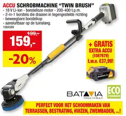 Hubo Accu schrobmachine Twin brush aanbieding