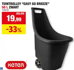 Hubo Tuintrolley Easy go breeze zwart aanbieding