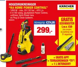 Hubo Hogedrukreiniger K4 Home power control aanbieding