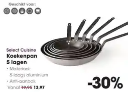 Hanos Select Cuisine Koekenpan 5 lagen aanbieding
