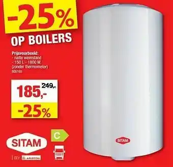 Hubo Sitam boiler natte weerstand aanbieding
