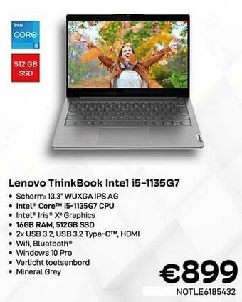 CompuDeals Lenovo thinkbook intel i5-1135g7 aanbieding