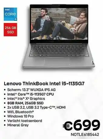 CompuDeals Lenovo thinkbook intel i5-1135g7 aanbieding