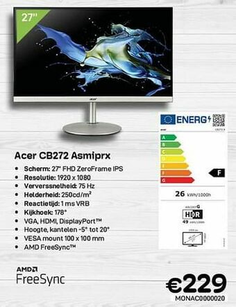 CompuDeals Acer cb272 asmiprx aanbieding