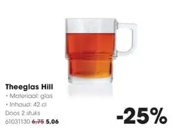 Hanos Theeglas Hill aanbieding