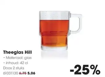 Hanos Theeglas Hill aanbieding