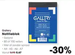 Hanos Gallery Notitieblok aanbieding