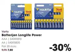 Hanos Varta Batterijen Longlife aanbieding