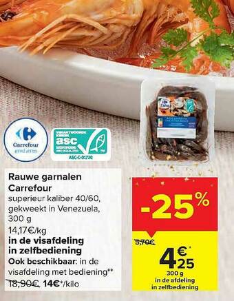 Carrefour Market Rauwe Garnalen aanbieding
