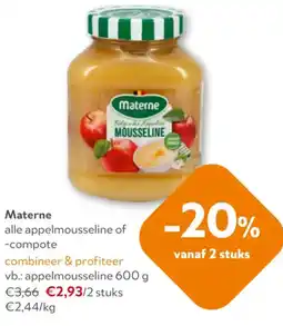OKay Materne alle appelmousseline of -compote aanbieding