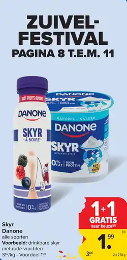Carrefour Skyr Danone aanbieding