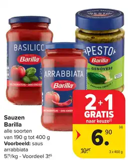 Carrefour Barilla Sauzen aanbieding