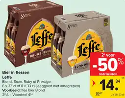 Carrefour Leffe Bier in flessen aanbieding