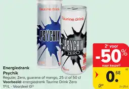 Carrefour Psychik Energiedrank aanbieding