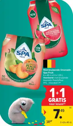 Carrefour Spa Fruit Niet-bruisende limonade aanbieding