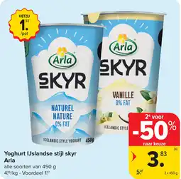 Carrefour Arla Yoghurt IJslandse stijl skyr aanbieding