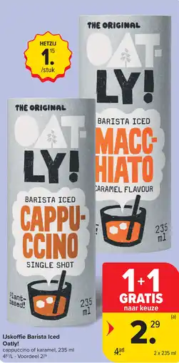 Carrefour Oatly! IJskoffie Barista Iced aanbieding