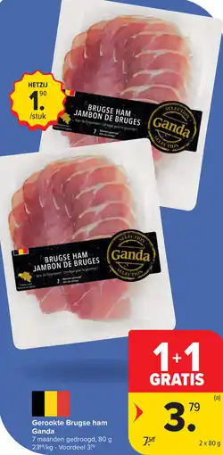 Carrefour Ganda Gerookte Brugse ham aanbieding