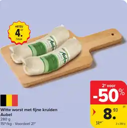 Carrefour Aubel Witte worst met fijne kruiden aanbieding