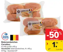 Carrefour Botersandwiches Carrefour aanbieding
