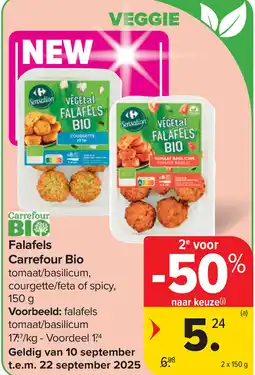 Carrefour Falafels Carrefour Bio aanbieding