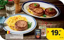 Carrefour Fairebel Ambachtelijke hamburger of rundsteak Extra aanbieding