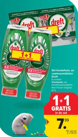 Carrefour Dreft Set handafwas- en vaatwasmiddelen aanbieding