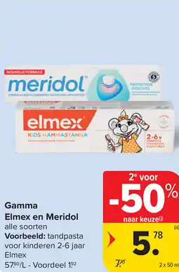 Carrefour Gamma Elmex en Meridol aanbieding