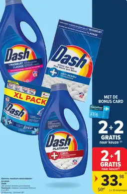 Carrefour Dash Gamma vloeibare wasmiddelen aanbieding